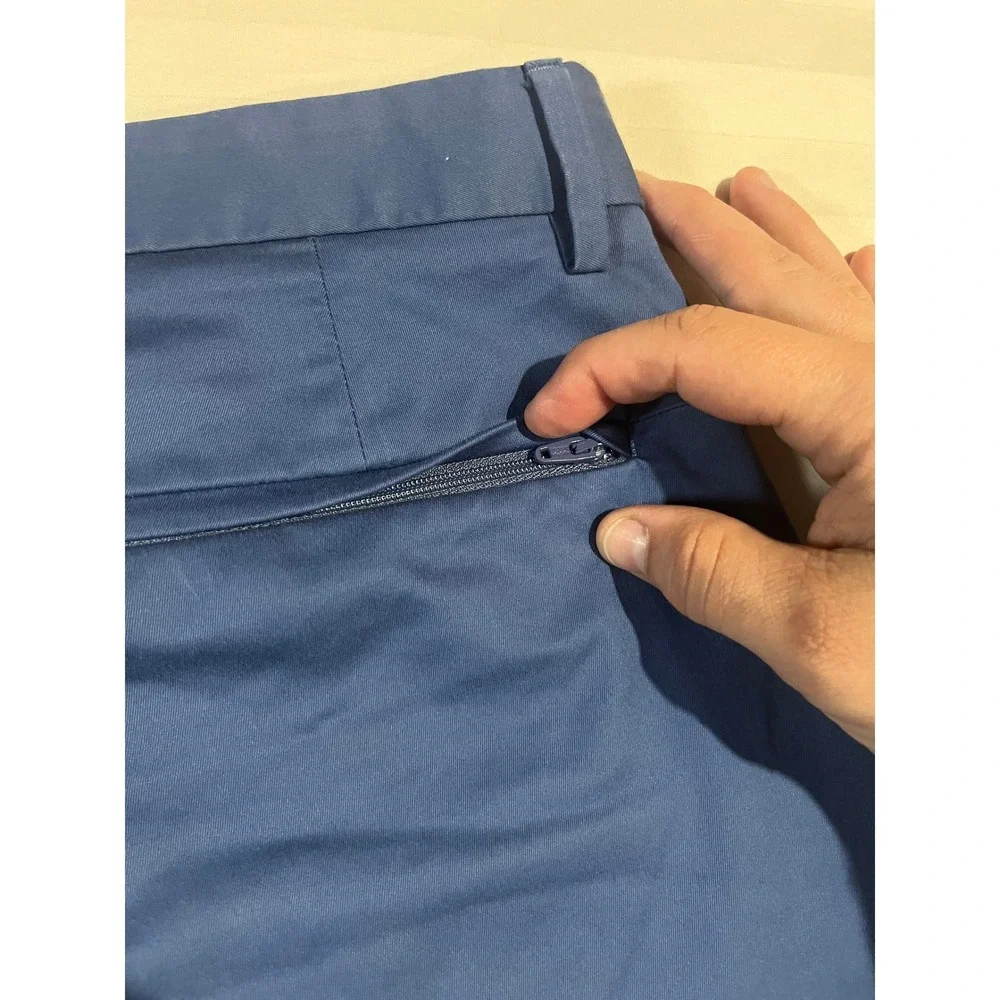 Banana Republic Emerson Shorts Mens 32 Blue Flat Front‎ Chino Straight Leg